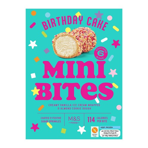 M&S Mini Cookie Dough Birthday Cake Ice Cream Bites