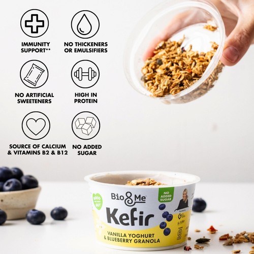 Bio&Me Vanilla Kefir with Blueberry Granola
