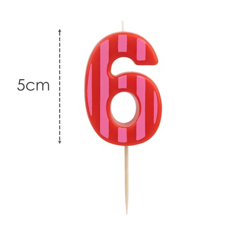 Table Fun Number 6 Candle
