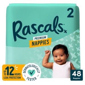 Rascals Premium Nappies Size 4 62 Pack