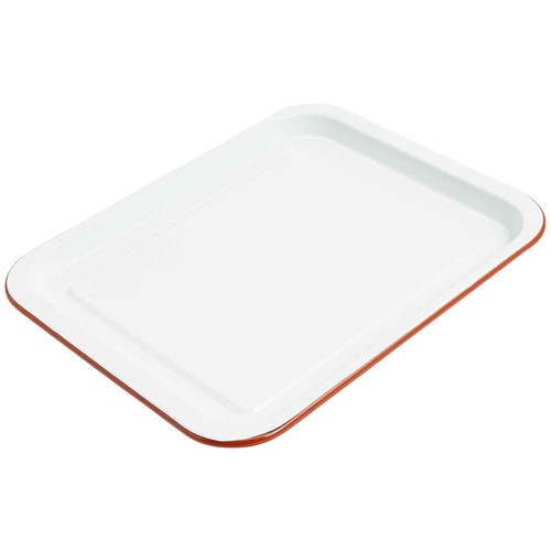 M&S Enamel Oven Tray, White