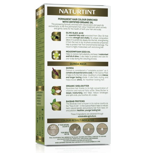 Naturtint Permanent Hair Colour Gel 10A Light Ash Blonde