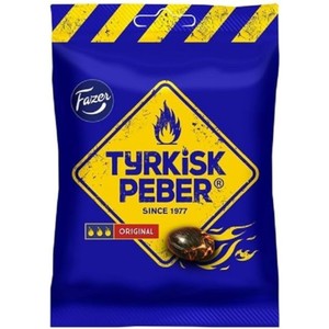 Fazer Tyrkisk Peber Original Hot Salmiak & Pepper Candy
