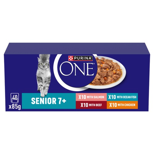 Purina One Senior 7+ Mini Fillets Mixed Selection Wet Cat Food