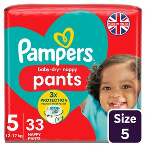 Pampers Baby-Dry Nappies, Size 6 (13-18kg) Essential Pack