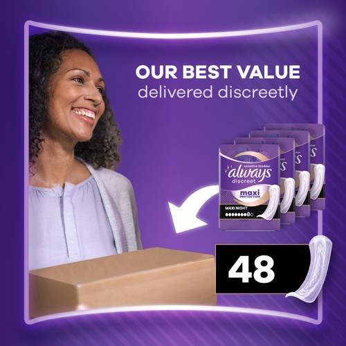 Always Discreet Adult Incontinence Pads Ultimate Night