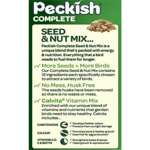 Peckish Complete Seed And Nut No Mess Wild Bird Food Mix