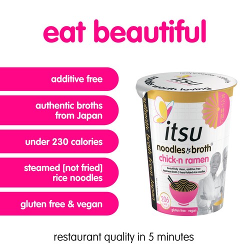 itsu chickn ramen instant noodles & broth pot
