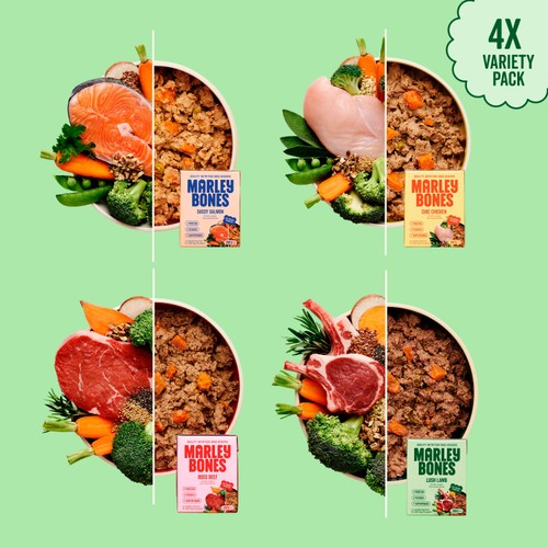 Marleybones Wet Dog Food Variety Pack (Chicken, Beef, Lamb, Salmon)