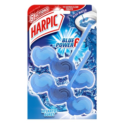 Harpic Fresh Power 6 Rim Blocks Blue Water Twin