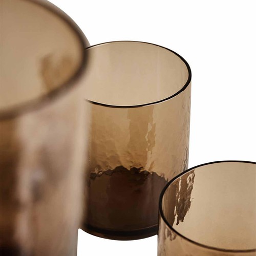 M&S Hammered Tumblers, Brown
