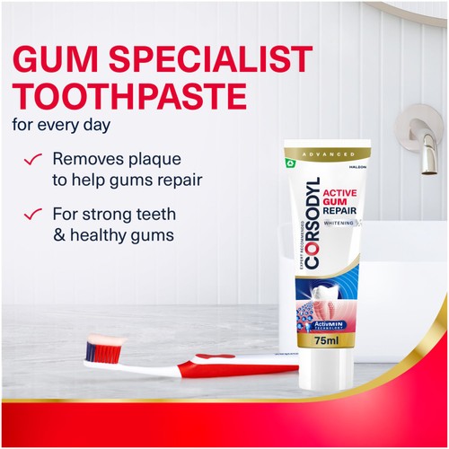 Corsodyl Active Gum Repair Toothpaste Whitening