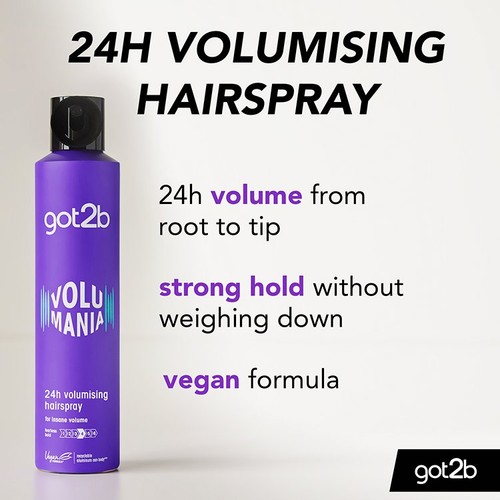 got2b Volume Hairspray Volumania, Vegan, Strong Hold
