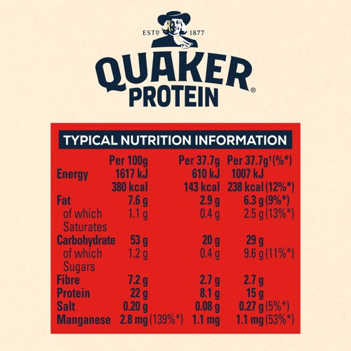 Quaker Oats High Protein Original Porridge Sachets