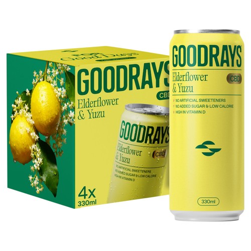 Goodrays CBD Drinks - Elderflower & Yuzu