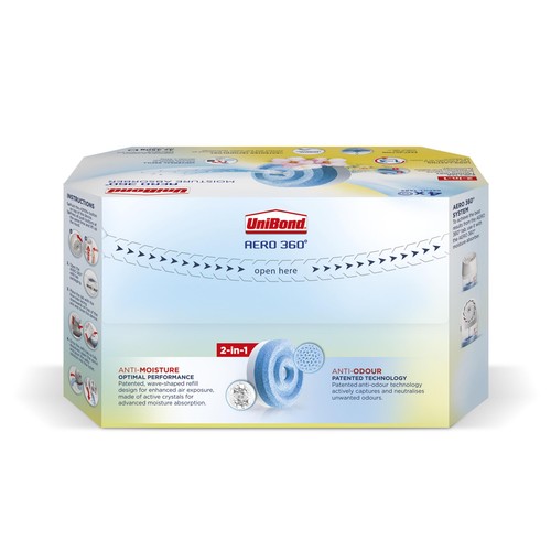 Unibond AERO 360 Moisture Absorber Wildflower Refill Tab