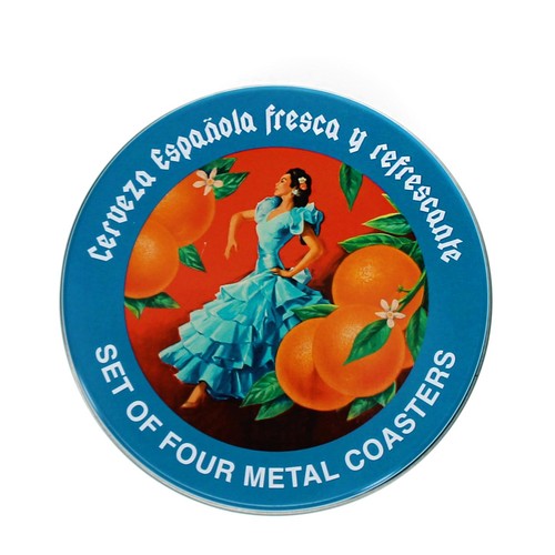 Cerveza Espanola Metal Coasters