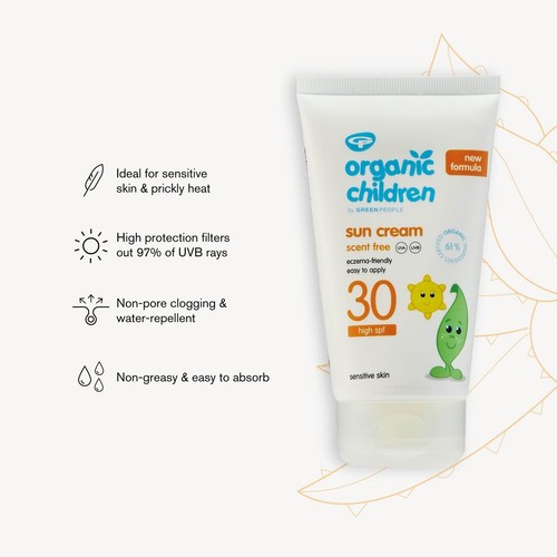 Organic Children SPF 30 Sun Cream Scent Free