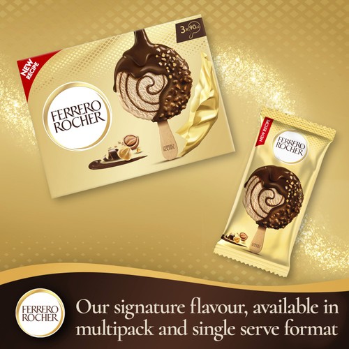 Ferrero Rocher Hazelnut Ice Cream Sticks