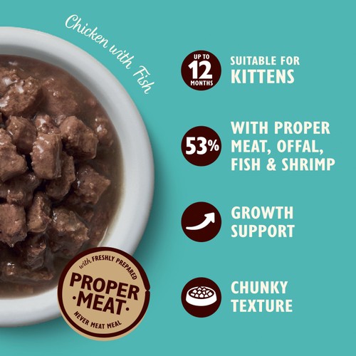 Lily's Kitchen Chicken & Ocean Fish Tasty Cuts in Gravy for Kittens