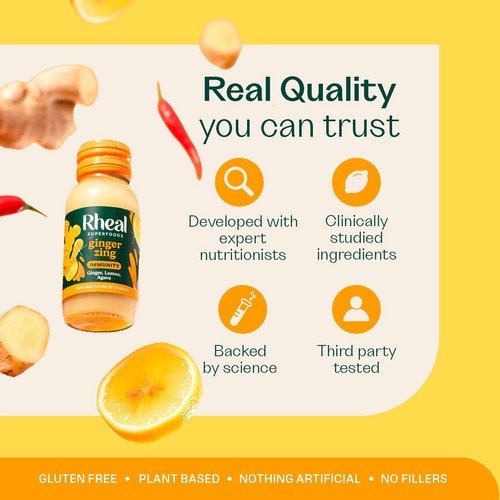 Rheal Superfoods Ginger Zing Immunity Shot