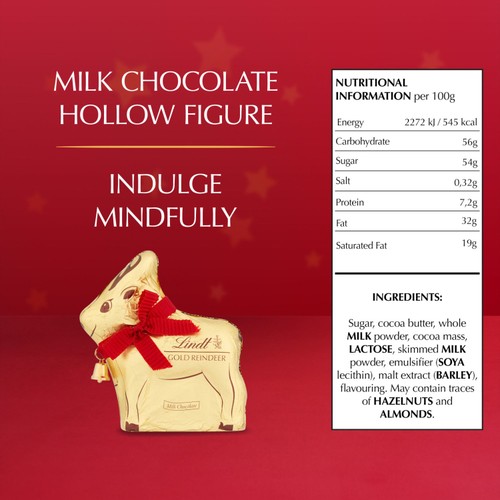 Lindt Milk Chocolate Reindeer