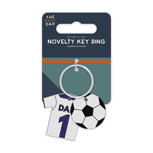Best Dad Father's Day Novelty Key Ring Football Shirt