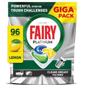 Fairy Platinum Dishwasher Tablets Lemon 96Ct