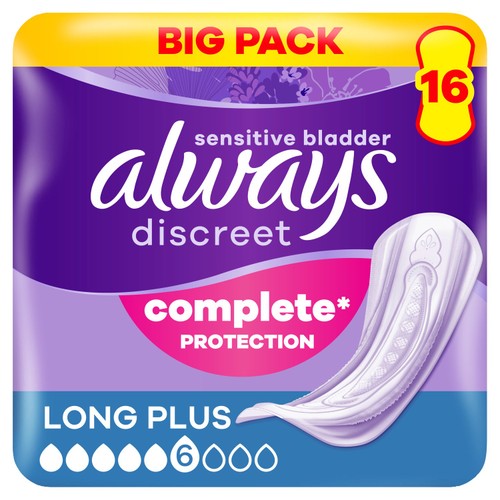 Always Discreet Incontinence Pads Long Plus