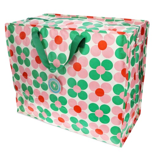 Rex London Pink & Green Flowers Jumbo Storage Bag