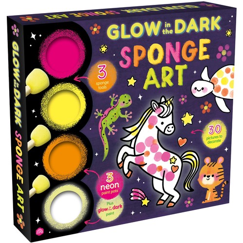 Glow in the Dark Sponge Art