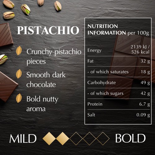 Lindt Excellence Pistachio Dark Chocolate Bar