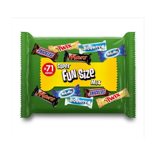 Mars, Twix, Bounty, Snickers, Milky Way Funsize Chocolate  Bars Party Bag