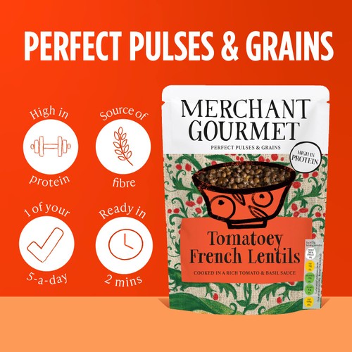 Merchant Gourmet Tomatoey French Puy & Green Lentils 