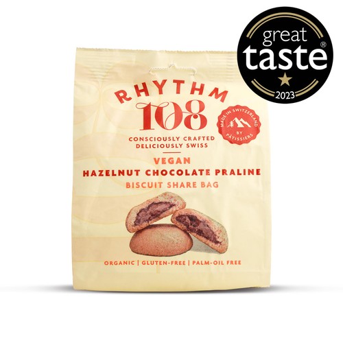 Rhythm 108 Swiss Vegan Hazelnut Chocolate Praline Biscuit Share Bag