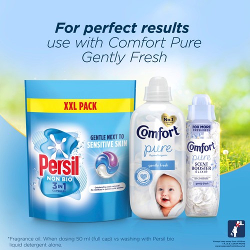 Persil Non Bio 3 in 1 Laundry Washing Detergent Capsules 58 Washes