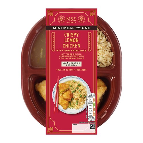 M&S Crispy Lemon Chicken with Egg Fried Rice Serves 1