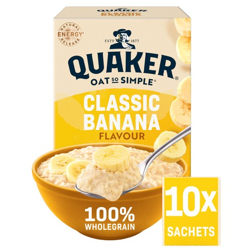 Quaker Oat So Simple Banana Porridge Cereal Sachets