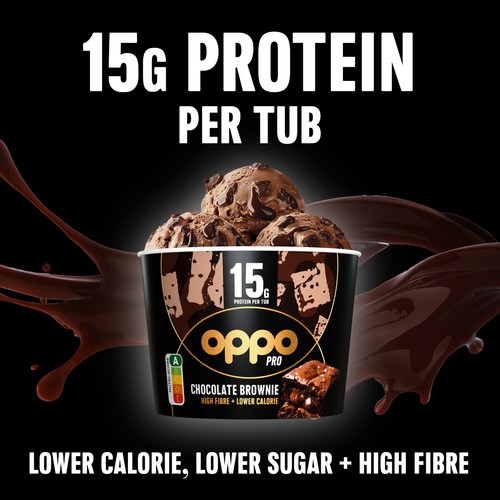 Oppo Pro High Protein Chocolate Brownie Ice Cream Tub
