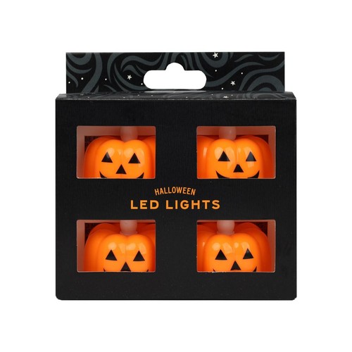 Table Fun Pumpkin Shaped LED Halloween Tealights