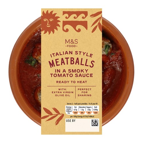 M&S Italian Style Meatballs Serves 2