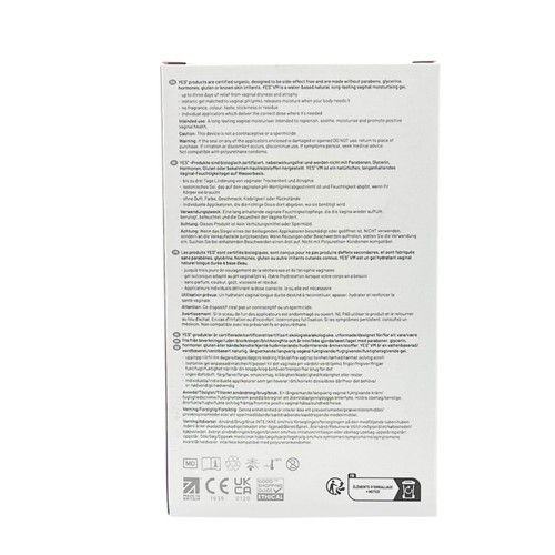 YES VM Organic Vaginal Moisturiser Applicators