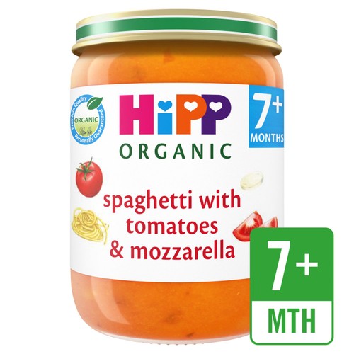 HiPP Organic Spaghetti with Tomatoes & Mozzarella Baby Food Jar 7+ months