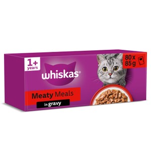 Whiskas 1+ Adult Wet Cat Food Poultry In Jelly 80x85g