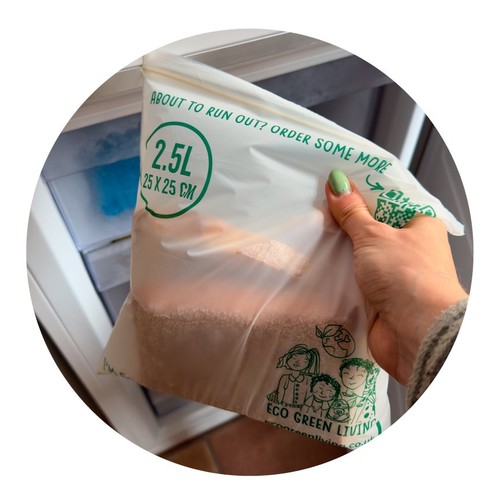 Eco Green Living Certified Compostable Large 2.5L Resealable Ziplock Bags