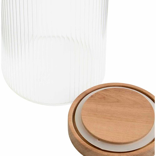 M&S Large Ribbed Glass Storage Jar, One Size, No Colour