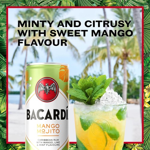 Bacardi Mango Mojito Premix Rum Cocktail