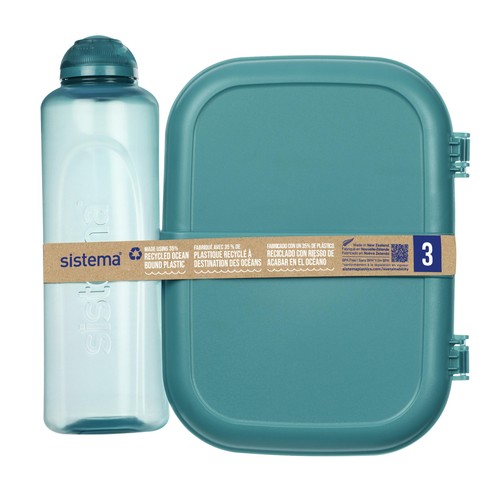 Sistema 1.1L Ribbon Lunch Box With 480ml Bottle