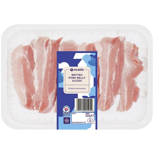 Ocado British Pork Belly Slices