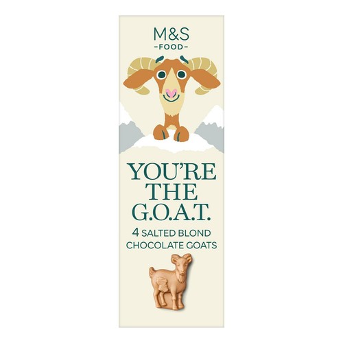 M&S You're The G.O.A.T Salted Blond Chocolate